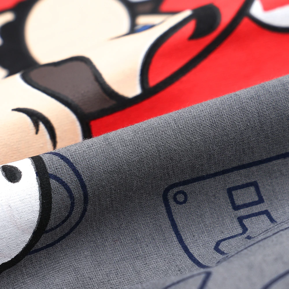 Conjunto de camiseta y pantalones cortos de Super Mario Pijamas Luigi, conjunto de camiseta informal caprichosa de verano para niños