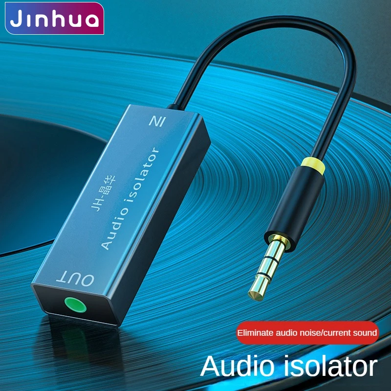 3.5mmAudioGroundLoop Isolator Noise EliminatorFor CarAUX Plug-and-PlaySolution For Hissing Sound ReductionWith All Audio Devices