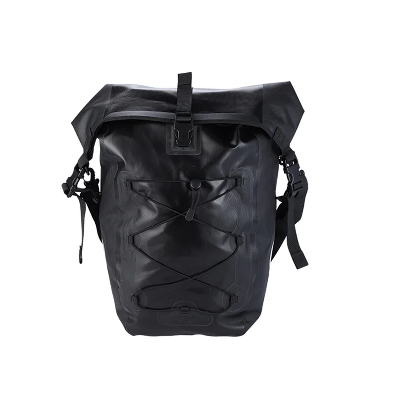

B93B-Bike Pannier Bag Водонепроницаемая стойка Велосипедная сумка для хранения Сумка на плечо для продуктовых поездок Велоспорт Черный