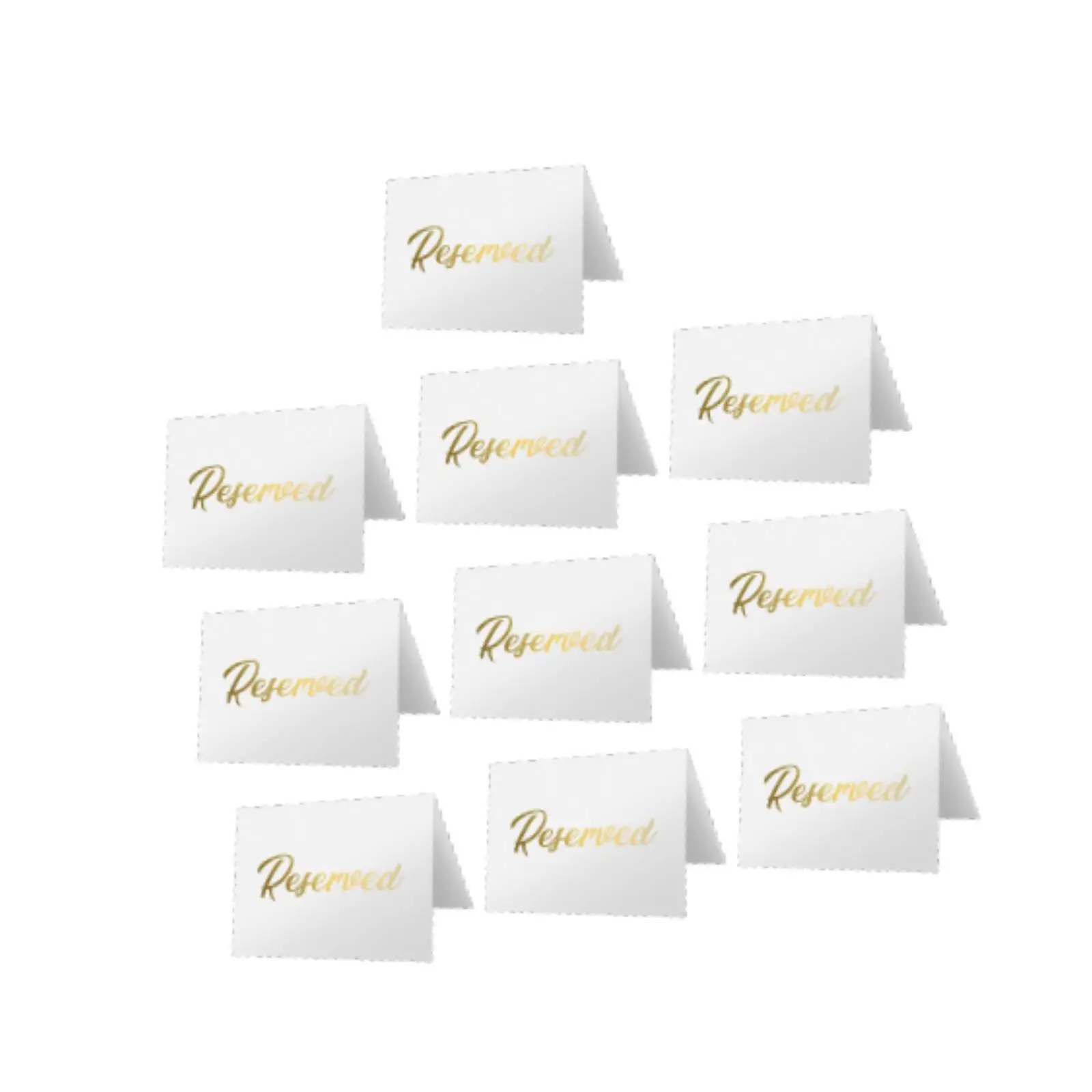 10Pcs Reserved Seating Card Reservation Card Versatile Double Side Cardstock for Meeting Room Event Party Birthday Business