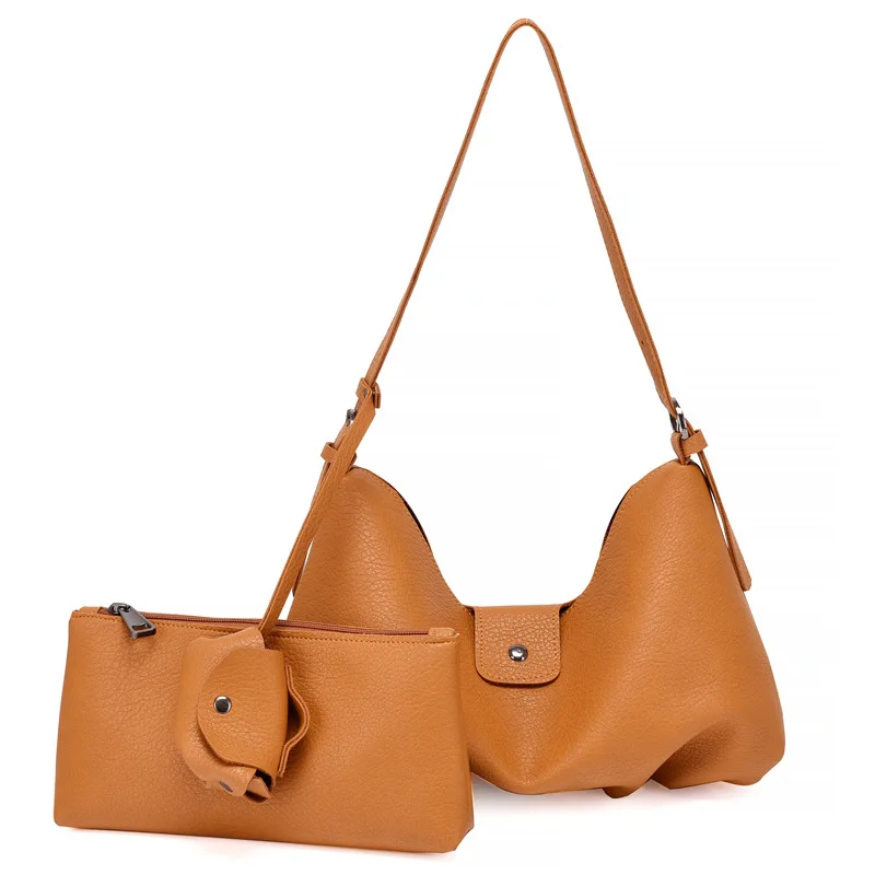 

Комплект сумок для мамы и дочки из мягкой кожи — кошелек через плечо/плечо, минималистичная сумка-тоут с регулируемыми ремнями, незаменимая для студентов колледжа