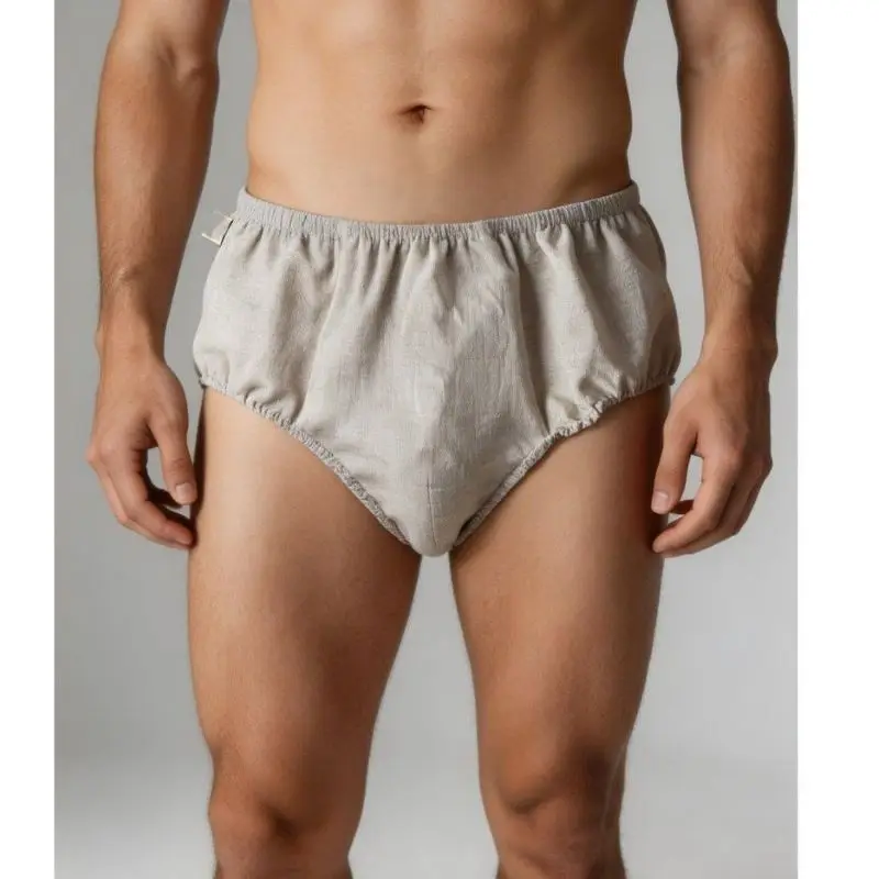 Linen Men's Underwear Panties Soft Comfort Breathable Close-Fitting Fabric Men's Boxer Shorts High Quality Male Trunks
