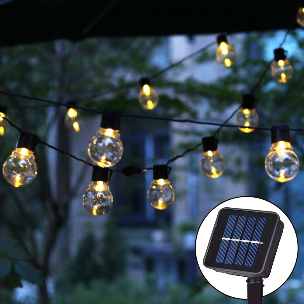 

Outdoor String Light Solar LED Festoon Fairy Lights Street Garland For Christmas Garden Camping Terrace Party Decoration Lamp