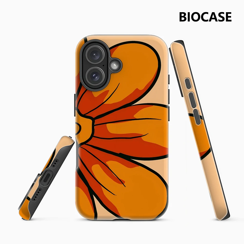 Bold Orange Flower IPhone 17 Must-Haves Handyhülle für IPhone 17 16 15 14 13 12 11 Pro Max Plus Doppelschichtige Rückseite