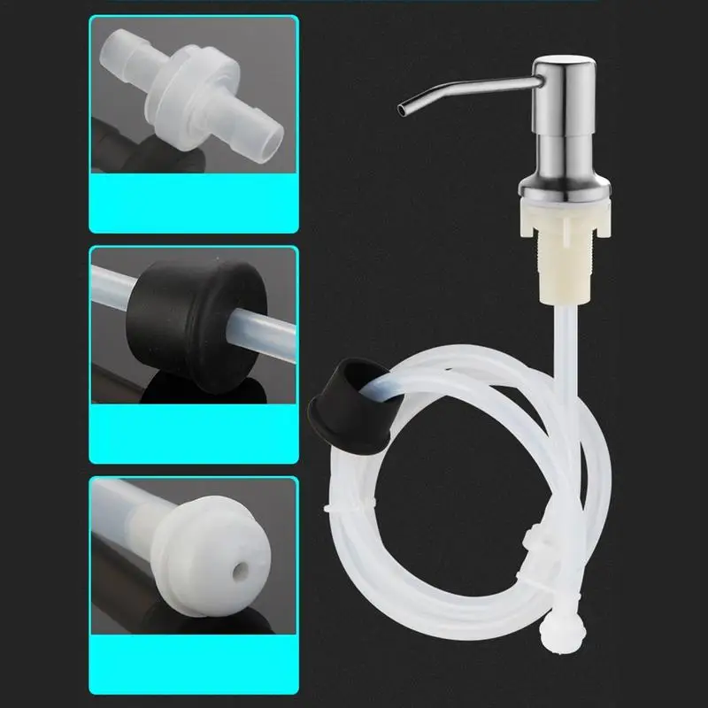 Dispensador de jabón para fregadero de cocina, kit de tubo de extensión, dispensador de jabón debajo del fregadero, extensor de cabezal de salida de bomba