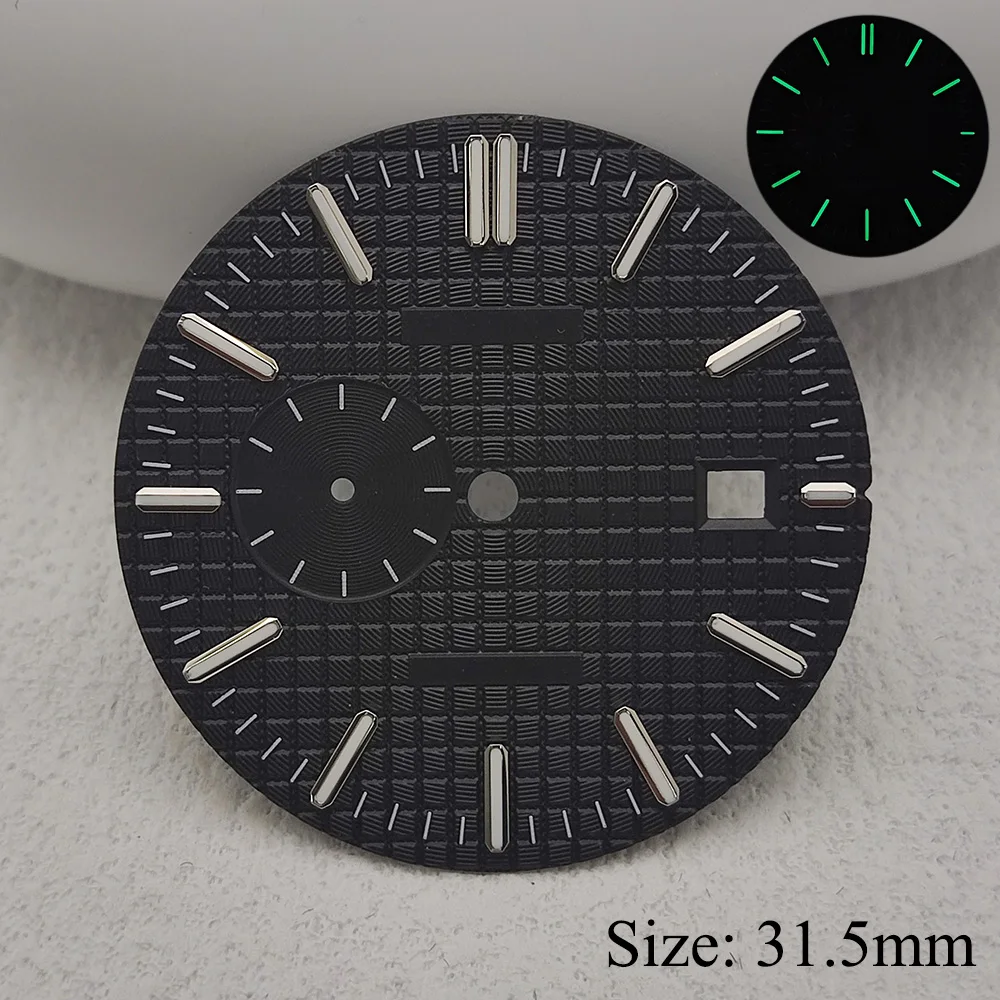 31.5mm watch dial green Luminous Replacement watch upgrade accessory fits 8217 automatic movements Logo Pattern customization ﻿