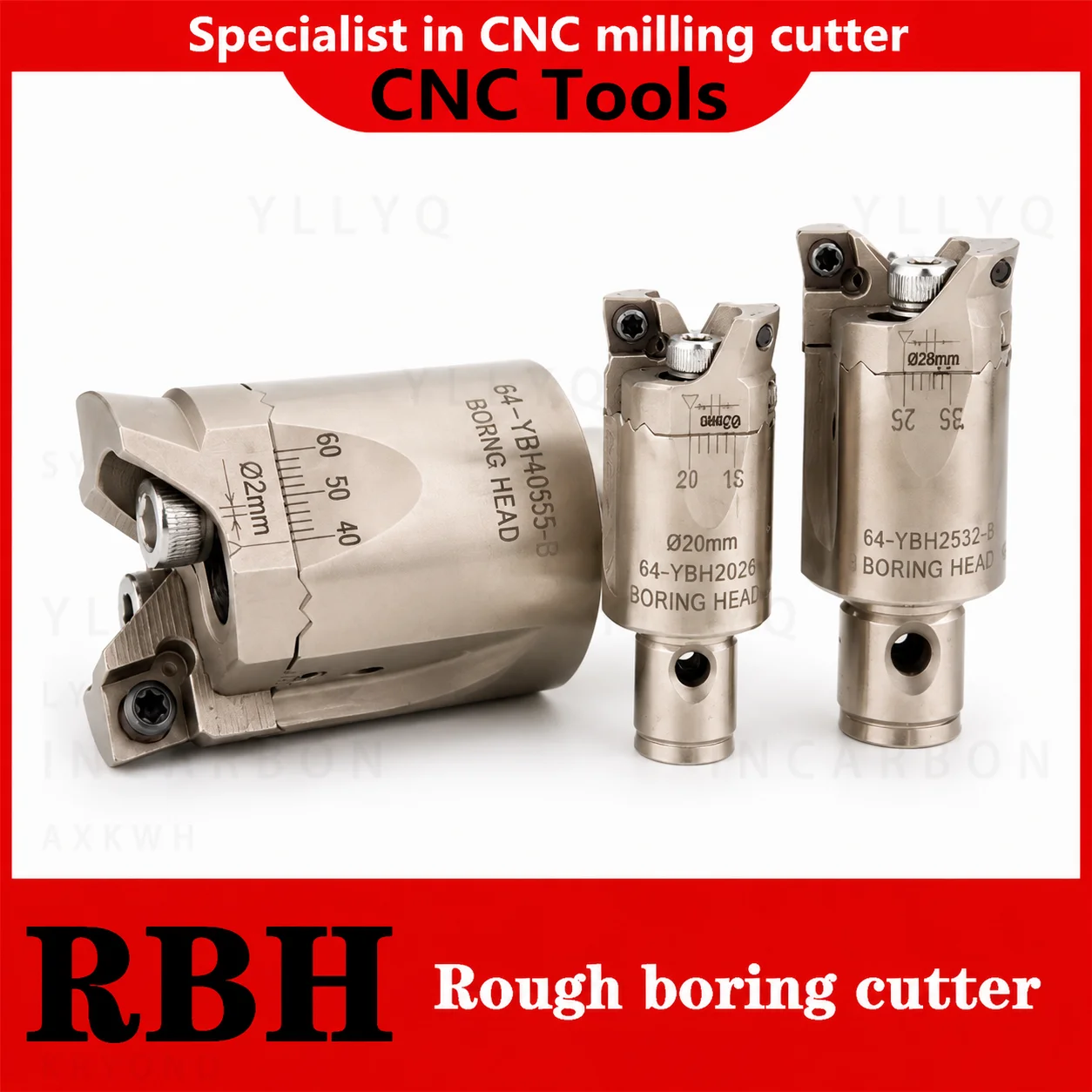 Adjustable Double Edge Rough Boring Head RBH EWN CBK NBH BT30 BT40 LBK Boring Tool Holder CNC Lathe Boring Head for Machine Tool