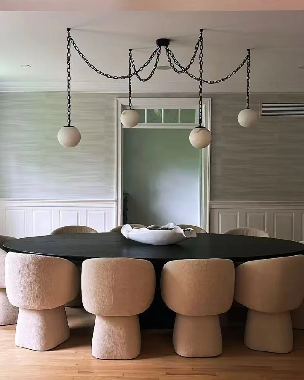 

Modern Sphere Shade Marble Chandelier Lamp Metal Lustre 3 Color Dimmable Lighting For Hotel Restaurant Ceilings