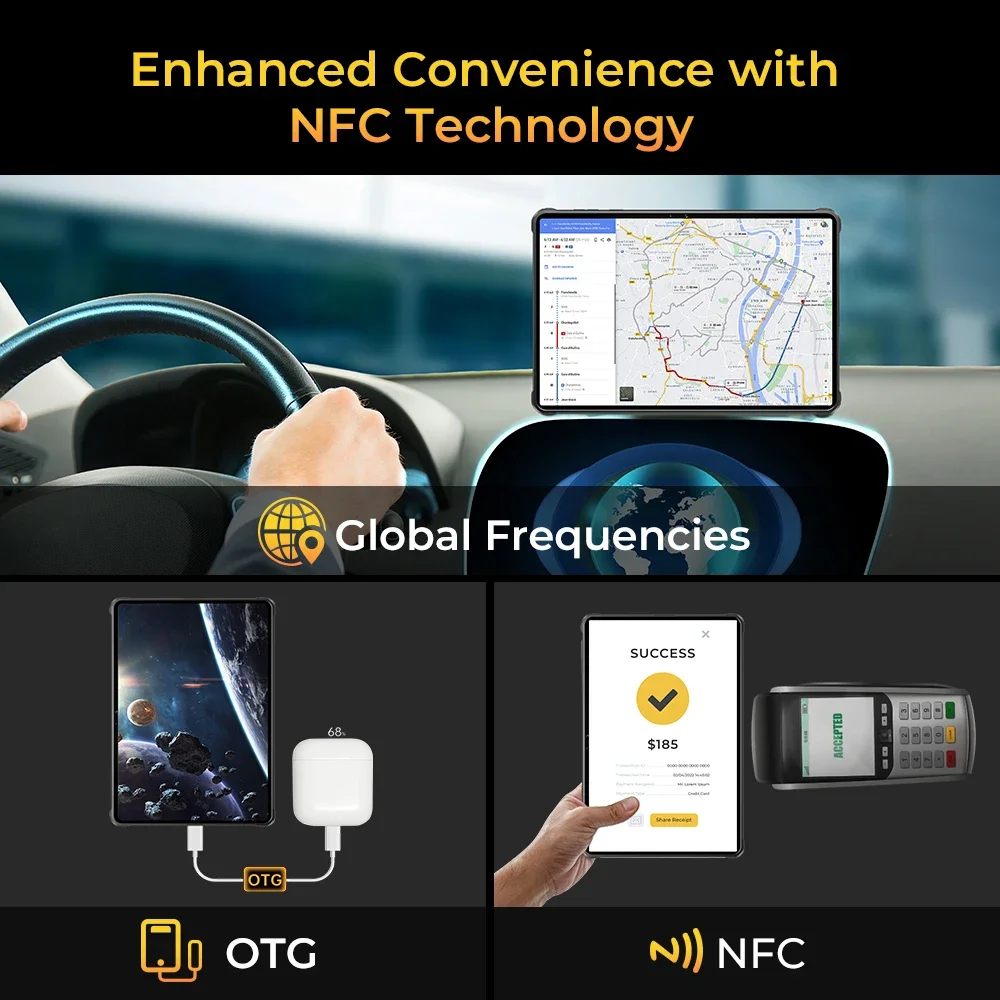 Oukitel RT8 تابلت متين 11 بوصة FHD + شاشة 6 جيجابايت + 256 جيجابايت MTK Helio G99 تابلت 48 ميجابكسل كاميرا أقراص كمبيوتر 20000 مللي أمبير 33 واط أندرويد 13 NFC Pad