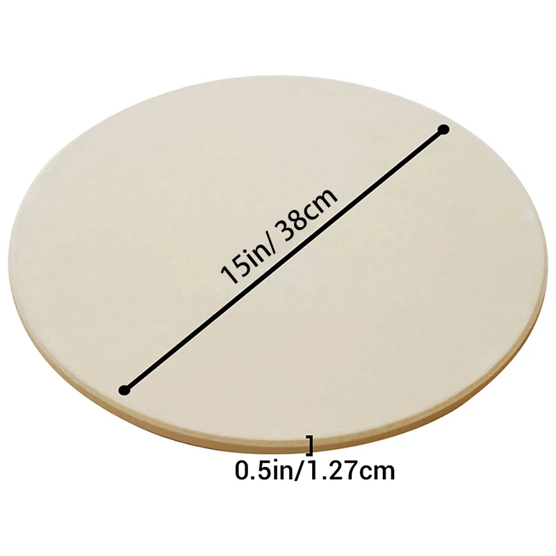 Pizza Stone 15 Inch Round Baking Stone For Bread Ceramic Pizza Grilling Stones For Cooking And Baking BBQ And Grill