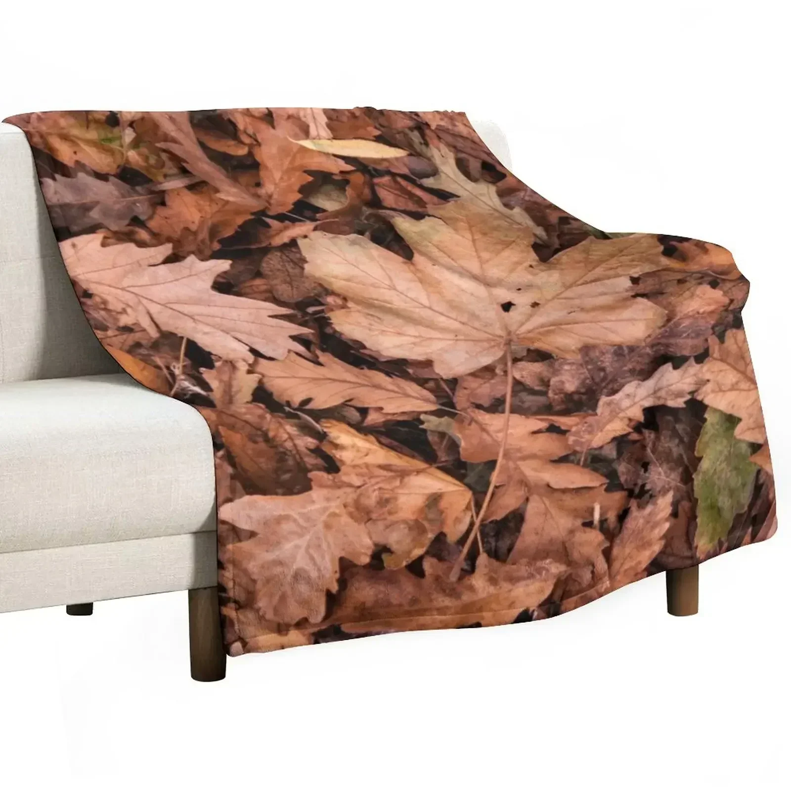 

Dried Leaves Throw Blanket Decorative Sofa Plaid Soft Plaid Luxury St Blankets