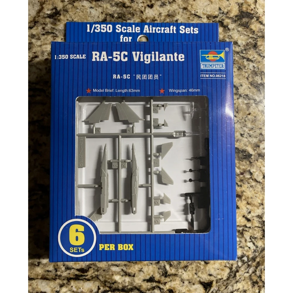 Trumpeter 06218 1:350 Scale RA5C RA-5C Vigilante Shipboard Aircraft Airplane Plastic Assembly Military Building Model Kit