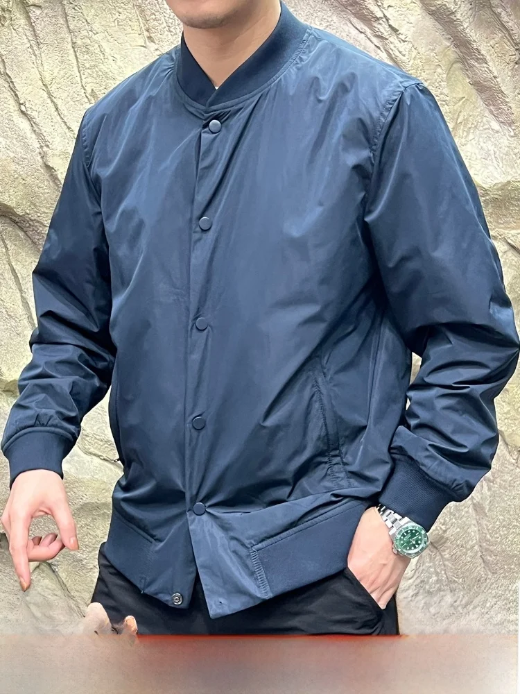 

3D Tailored Lightweight Cotton Jaet Men's Fall Winter Baseball Sle Flight Coat Waterproof Youth Faion Stand Fit