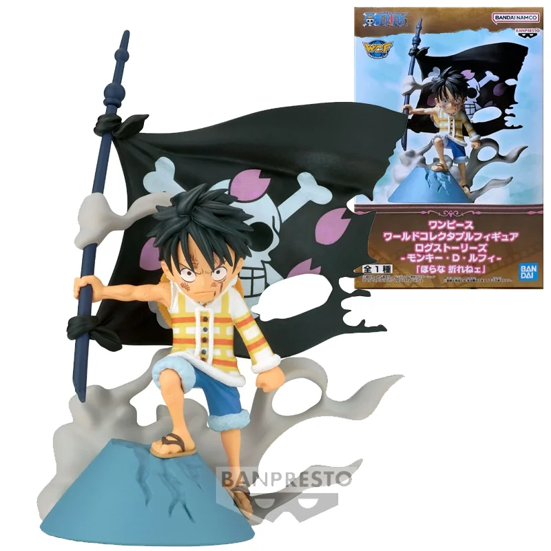 Bandai Original One Piece WCF Log Stories VOL.11 Luffy Anime Action Figure Toys For Boys Girls Kids Children Birthday Gifts