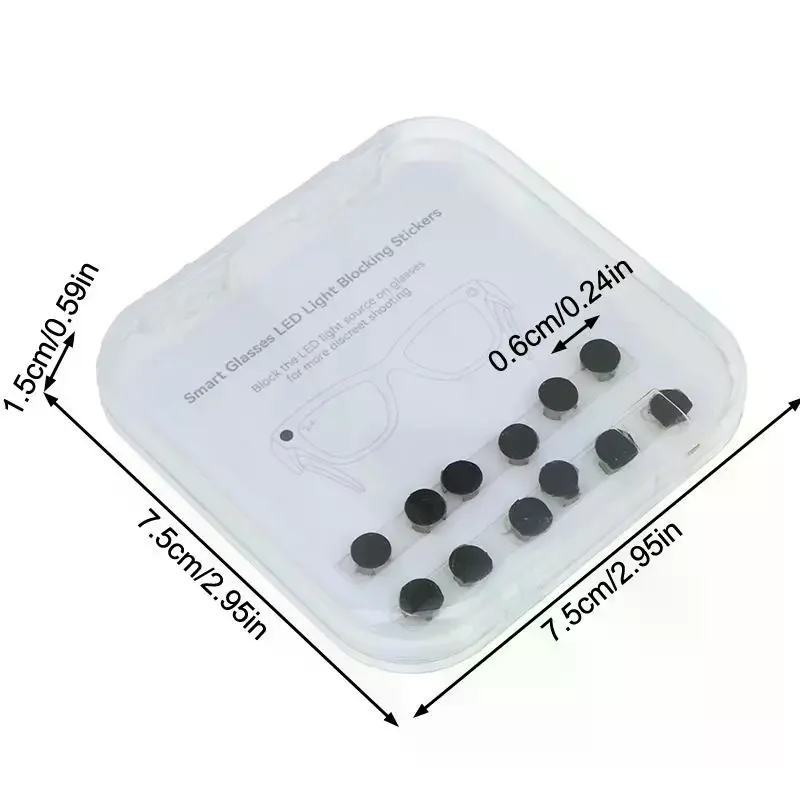 12Pcs Low-Tack LED Light Blocking Sticker Restickable Silicone Glasses Side Shield Baffle LED Light Cover Sticker