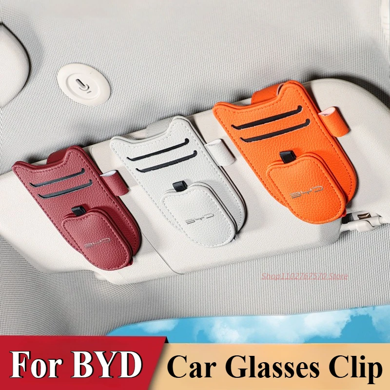 

For BYD Qin Han Song Dolphin Seagull Multi Functional Car Glasses Clip Ticket Sunshade Sunglasses Clip Car Interior Accessory