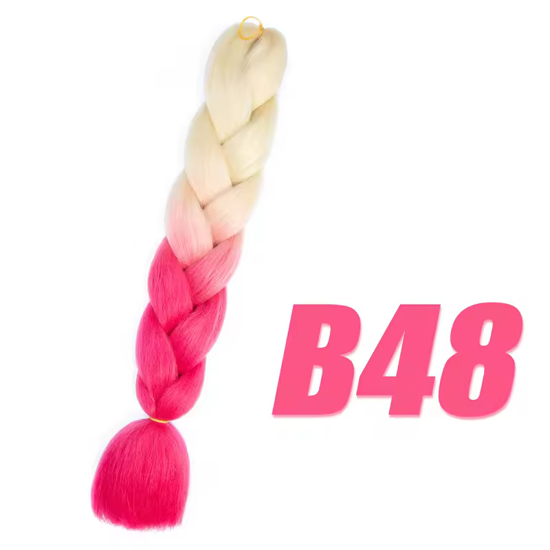 Synthetic Kanekalon Crochet Hair Braiding Hair Pre Stretched Curly Jumbo Braids Extensions Hair Accessories For Girls Braids - Image 48