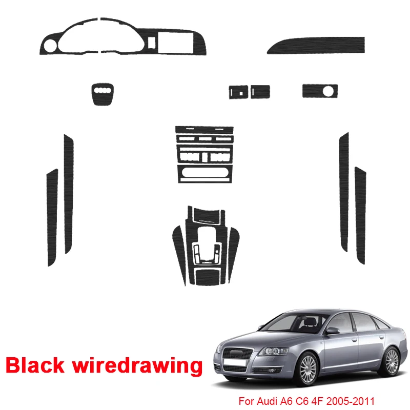 

For AUDI A6 C6 C7 4F 4G C8 4K 2005-2025 Car Interior Sticker Lifting Window Panel DecalGear Panel Protective Film Auto Accessory