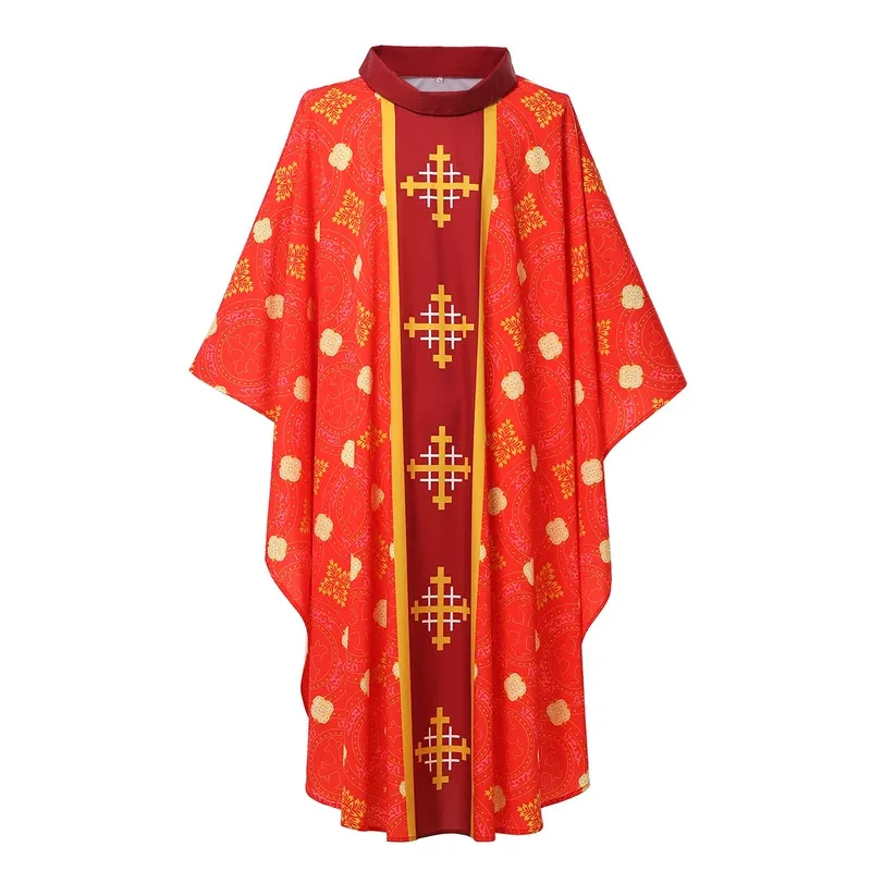 Chasuble Pastor Retro Robe Cloak Herren Church Priest Celebrater Soutane Weste Schal