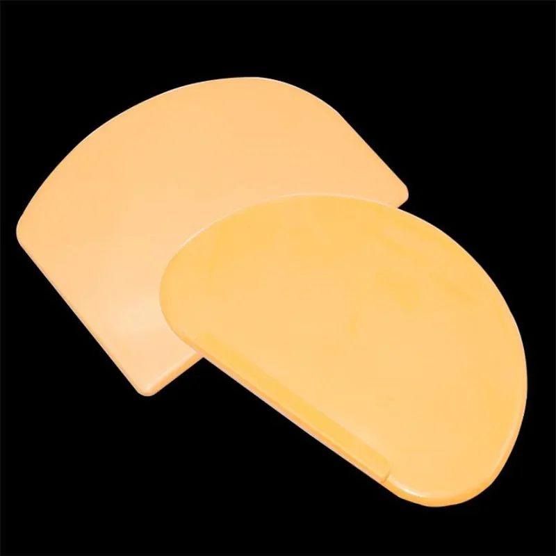 Orange Soft Flexible Plastic Dough Cream Scraper Cake Spatula Pastry Butter Cutter Baking Cake Pastry Tools for Bread Making