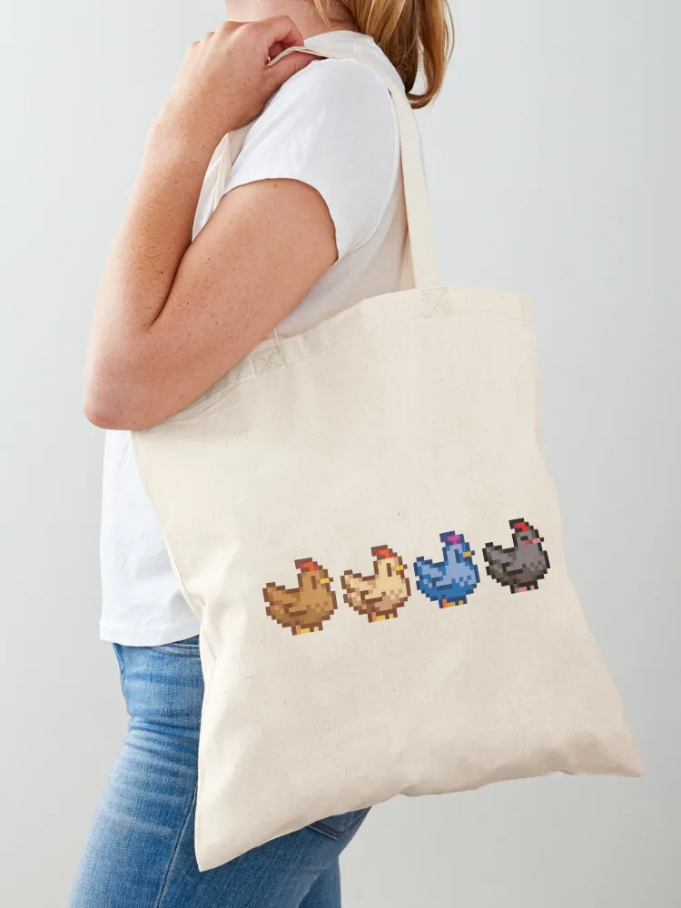 

4 Chickens Stardew Valley Tote Bag cloth bag woman tote bag men Cloth tote canvas