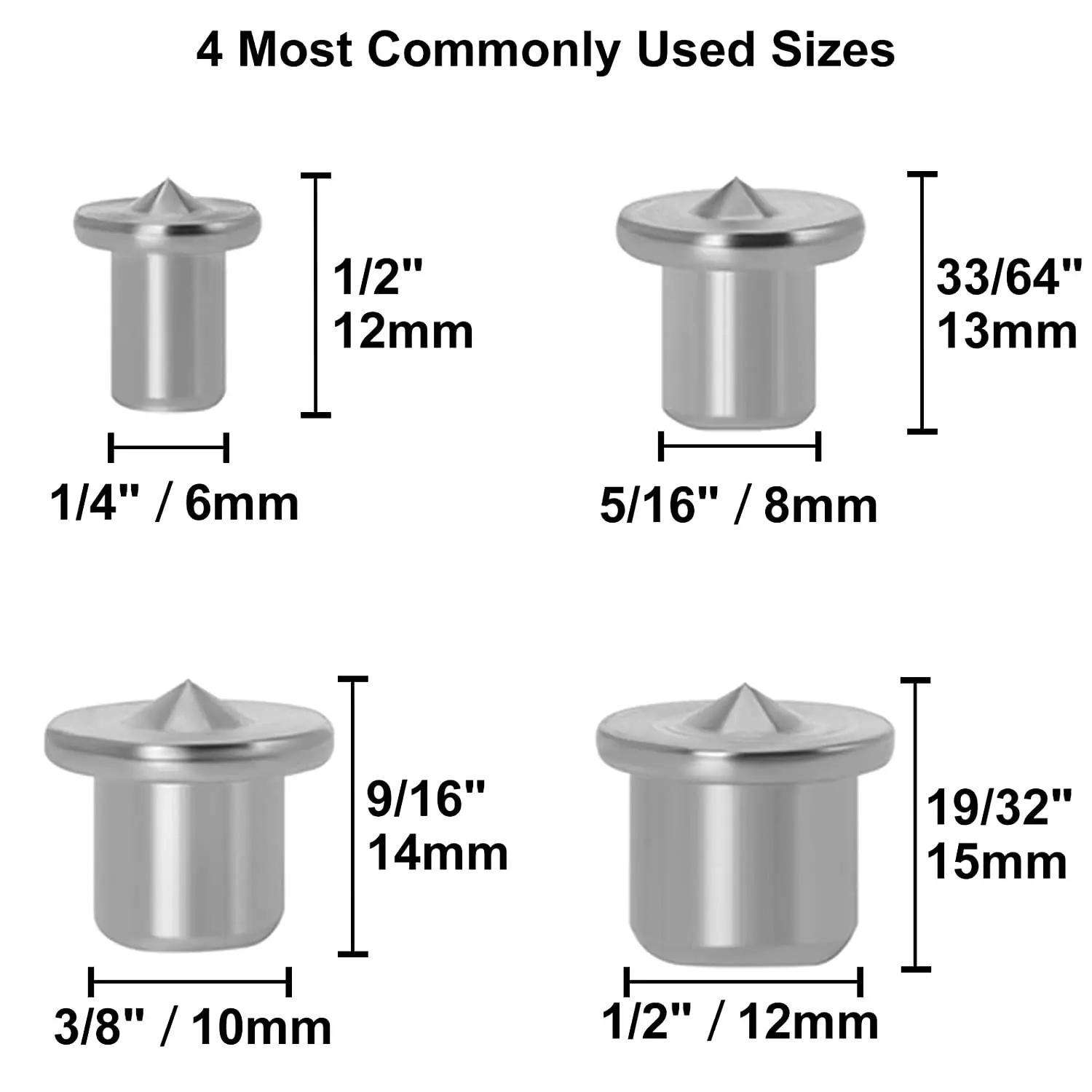 Woodoworking Tools 4Pcs Dowel Tenon Center Set Woodworking Top Locator Roundwood Punch Wooden Furniture Centering Point Drilling