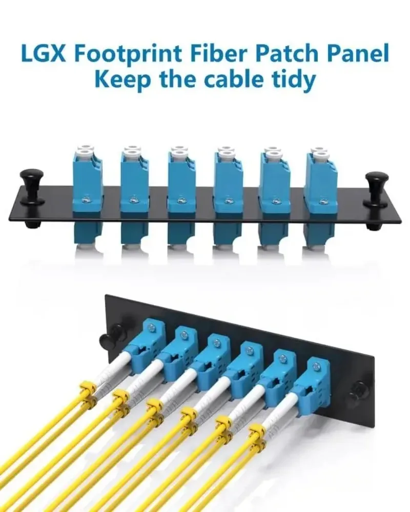 VANDESAIL Fiber Single Mode LC Fiber Patch Panel, Fiber Optics LC Patch Panel