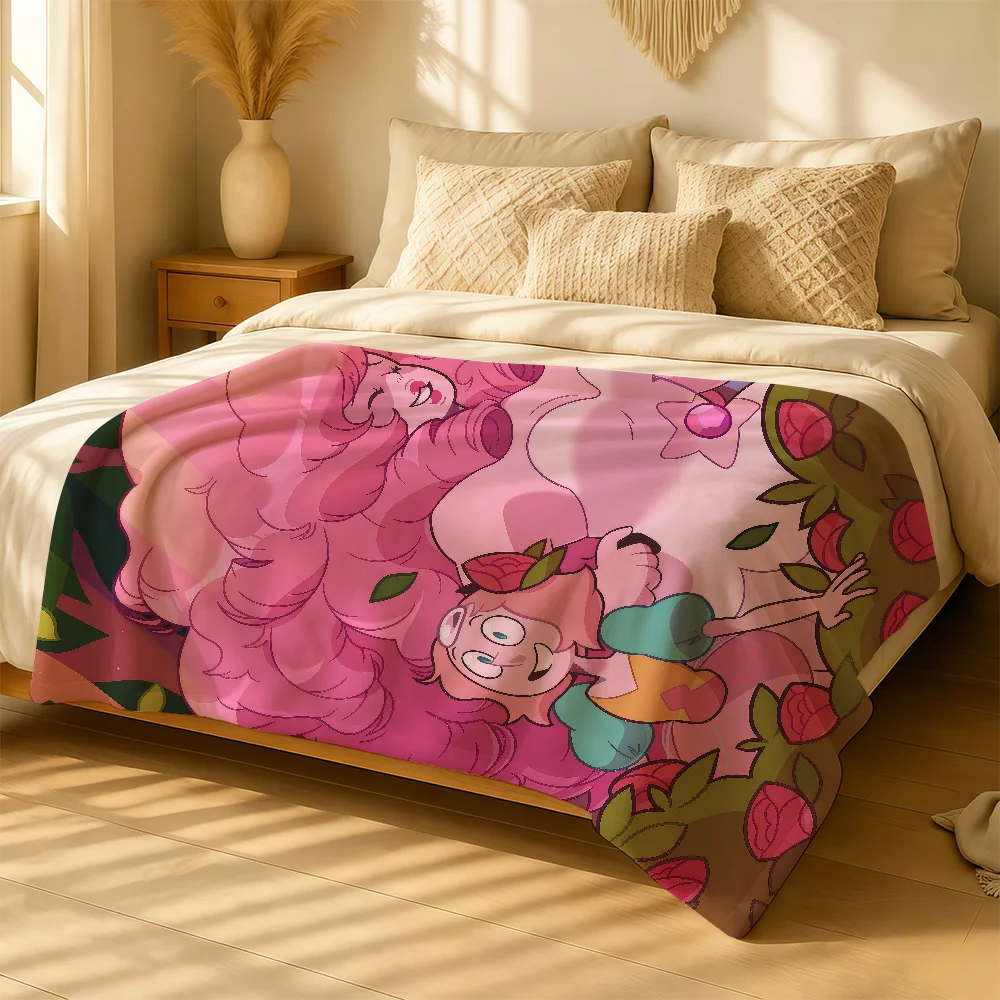 Anime S-Steven Universe Blanket For Soft Warm Knee For Bedroom Living Room Bed Sofa Camping Picnic Office Gift Throw