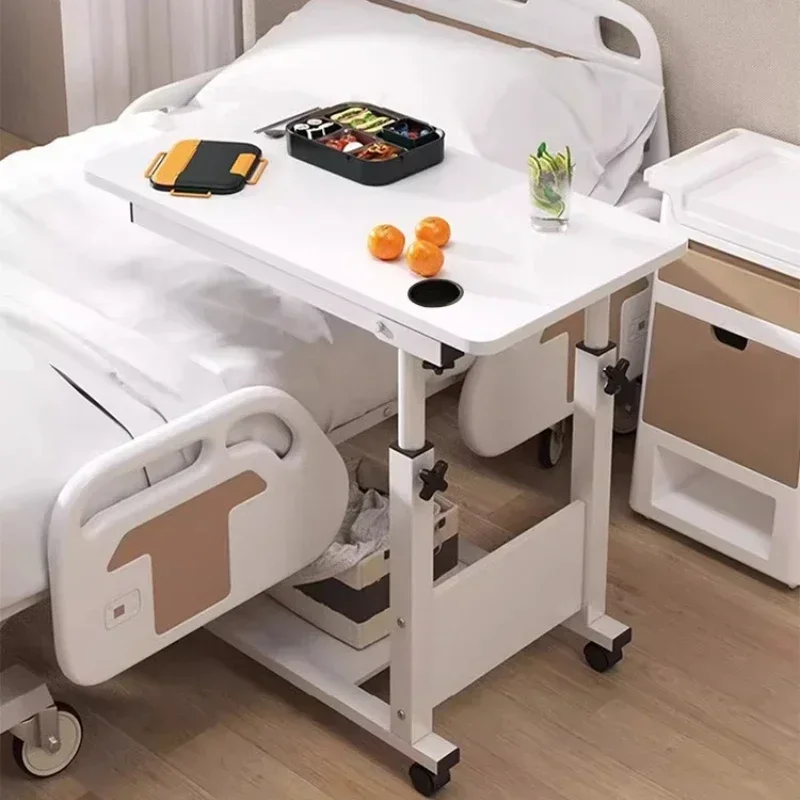 Household bedside table removable bed dining table liftable nursing table elderly bed eating table sturdy and durable