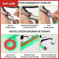 A21R-Plant Branch Hand Tying Staples +Tapener +Tapesbinding Machine Flower Vegetable Garden Tapetool Garden Tools