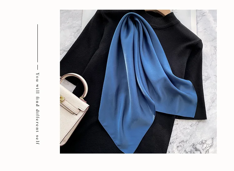 Mode echte Seide Schal Frauen Schals Wraps für Damen Halstuch Foulard Schals Pashmina weiblichen Schal Hijab Bandana – Detail 9