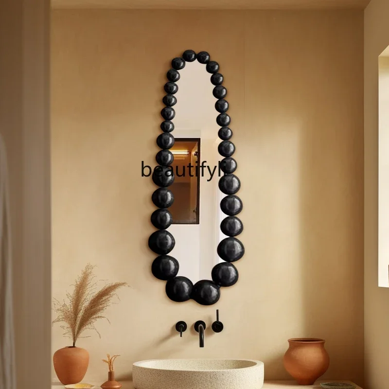 European design sense irregular art dressing, decoration, wall-mounted full-length mirror