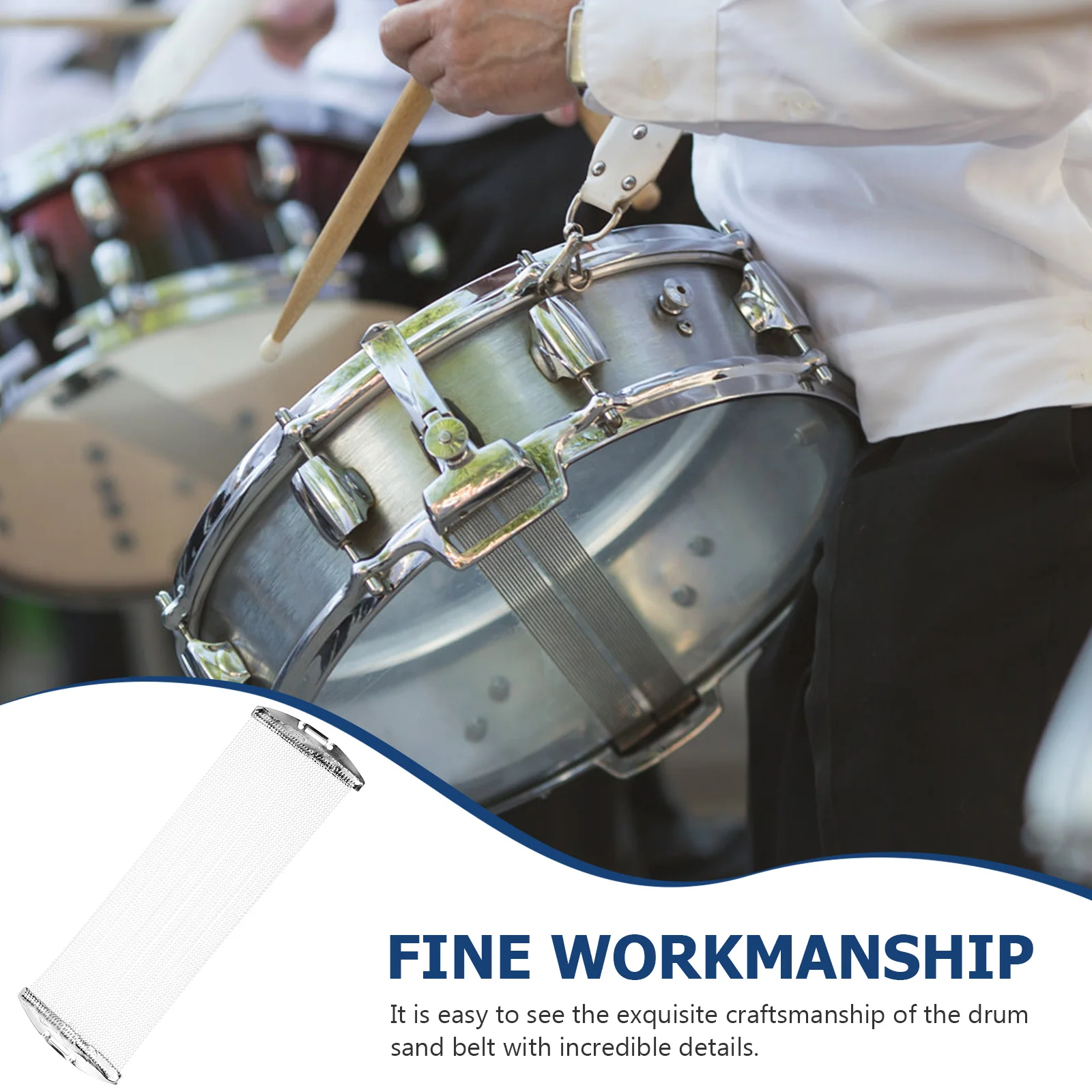 

Drum Sand Belt Snare Wire Premium Stainless Steel Durable Rust-Proof Snare Drum Replacement Part Instrument Accessory