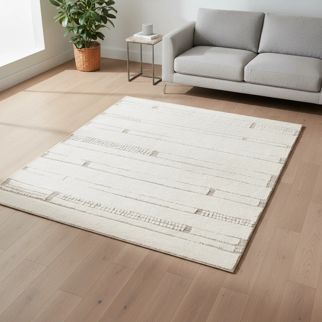 

！@Ivory/Natural Color Abstract Wool High Eco-Friendly Handmade Luxury Carpet Broken Line Pattern High/Low Texture for Living Roo