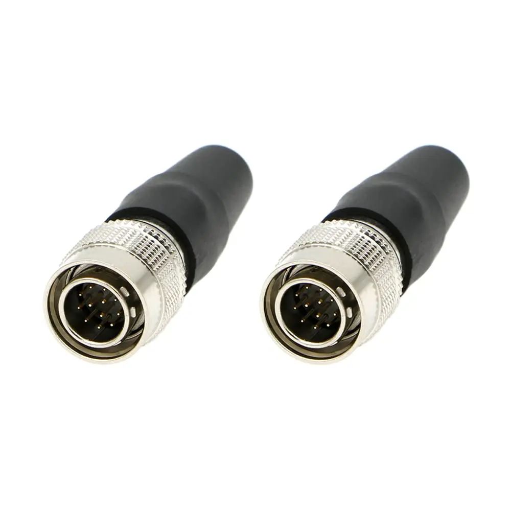 Alvins Compatible Hirose Connector HR10A-10P-12P 12 Pin Connector Male Plug for Sony| Angineaux (Movcam) MSU-1 servo| Arri EMC-1