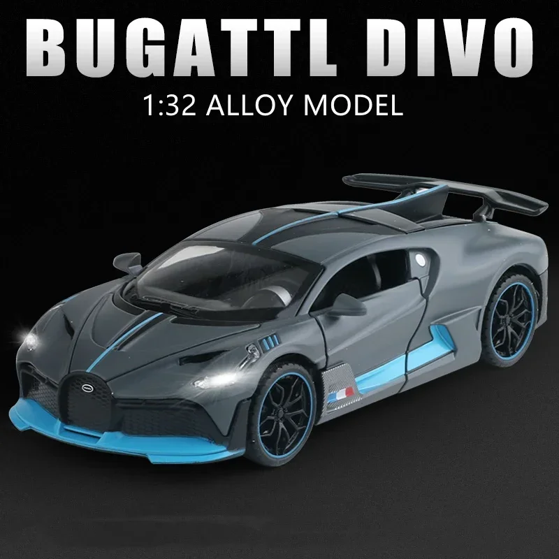 1:32 Bugatti Divo Alloy Sports Car Model Diecast Metal Toy Vehicles Car Model Simulation Sound Light Collection Gift