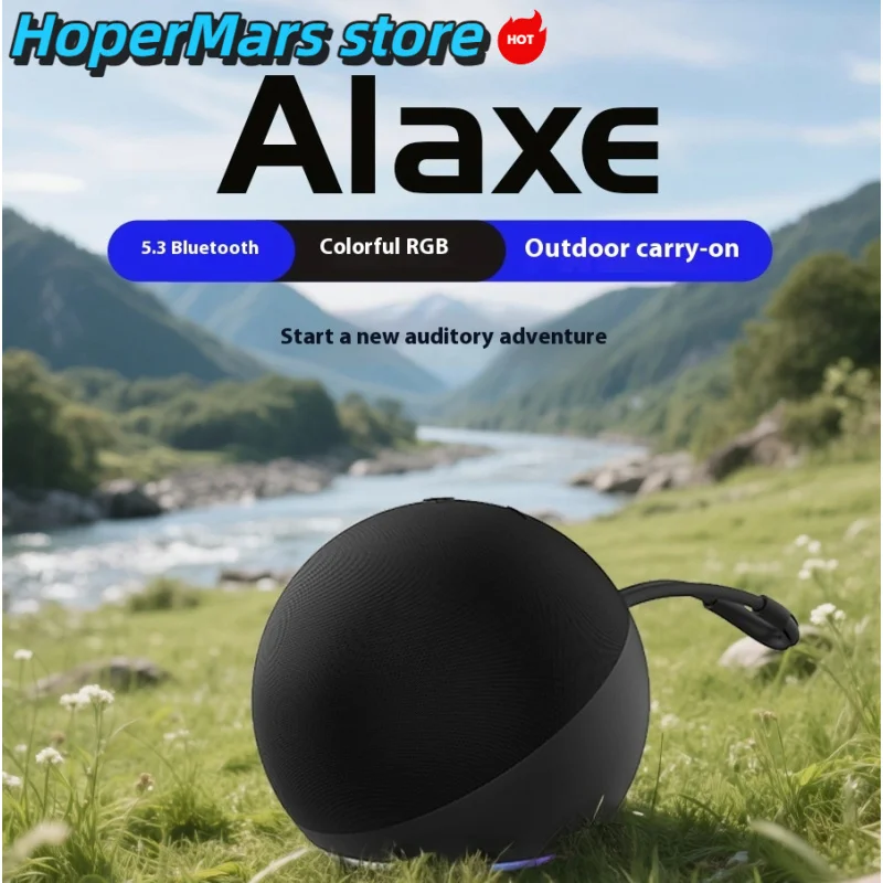 

Spherical Bluetooth Speaker - Portable Wireless Bass Speaker with USB Charging, IPX5 Waterproof Mesh Design, Mini Desktop Audio