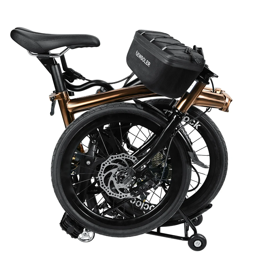 NEWBOLER Faltrad-Lenkertasche, multifunktionale Brompton-Tasche, Fahrrad-Fronttasche, Fahrradkorb, Tasche für Brompton Faltrad – Detail 11