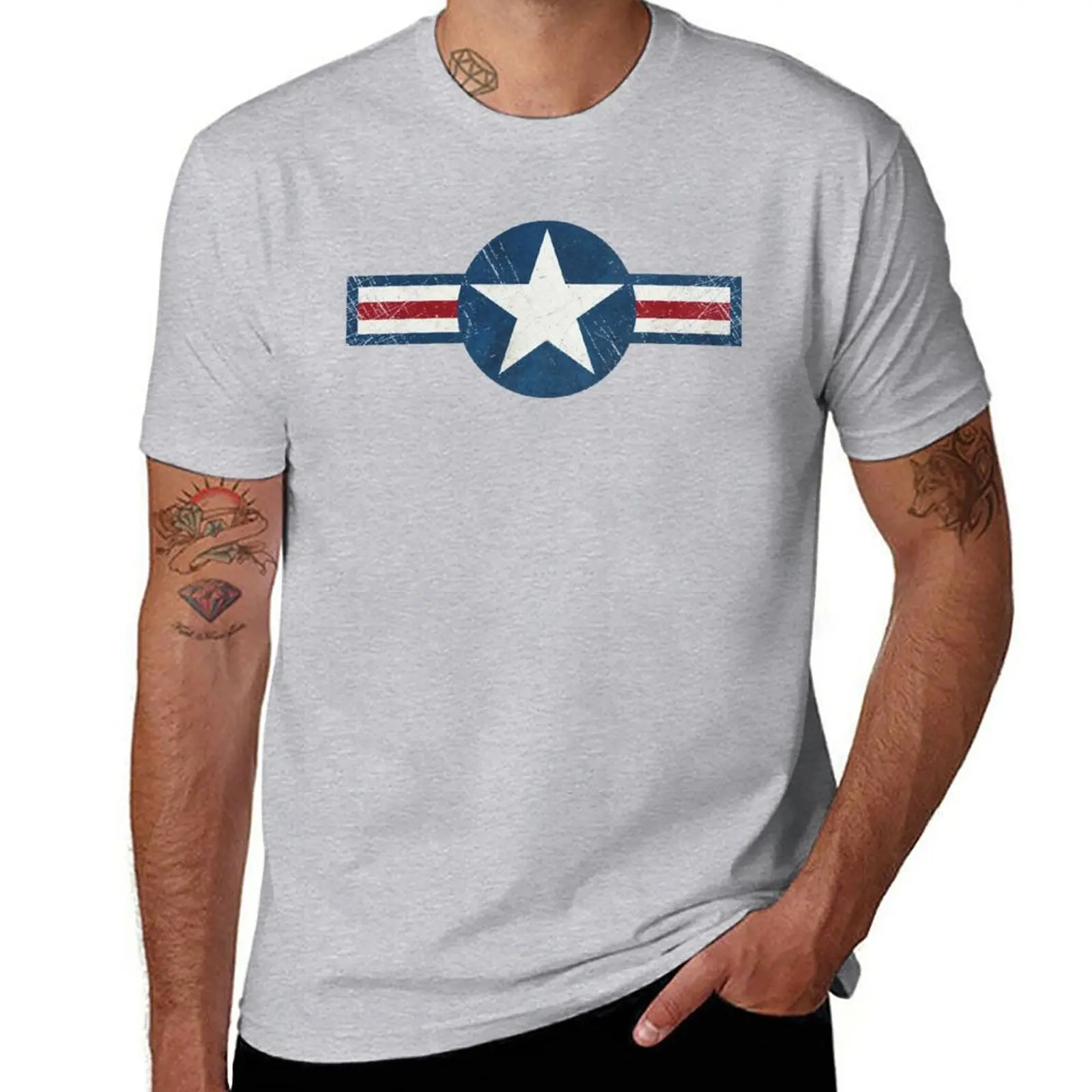 New USAF Vintage Emblem T-Shirt boys white t shirts Tee shirt Short sleeve tee Men's t-shirts