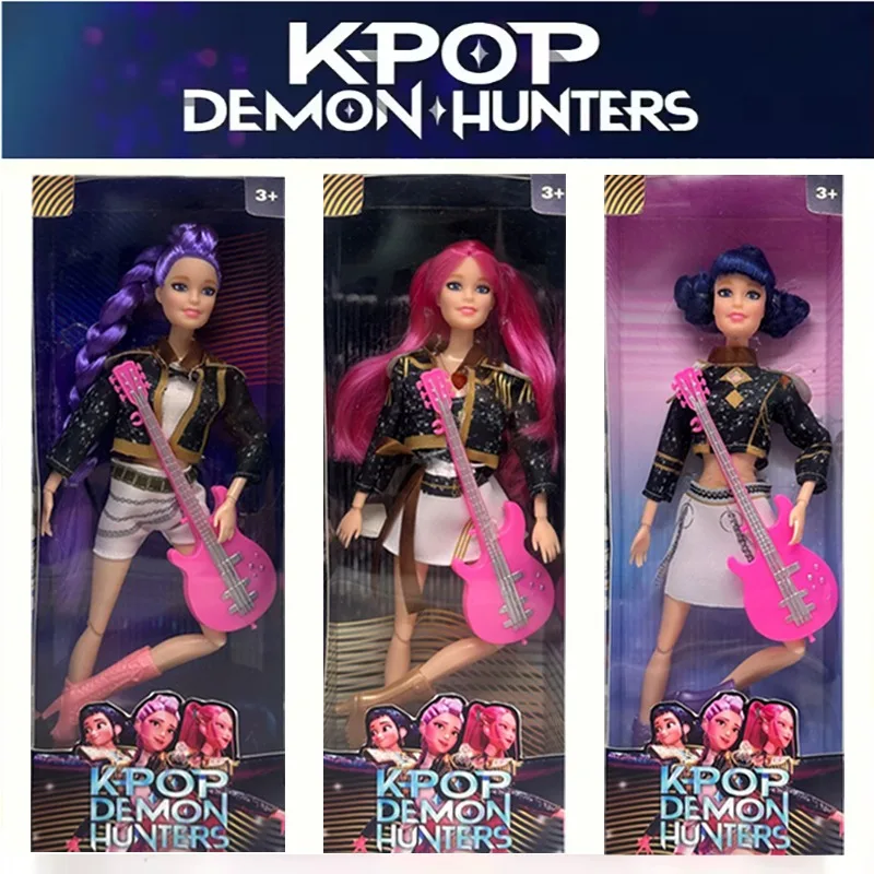 2026 NOWA Wysokiej Jakości Figurka Anime 30CM K-Pop Demon Hunters Lalka Zabawka Winylowa Rumi Mira Zoey Prezent Urodzinowy Niespodzianka Dla Dziewczynek