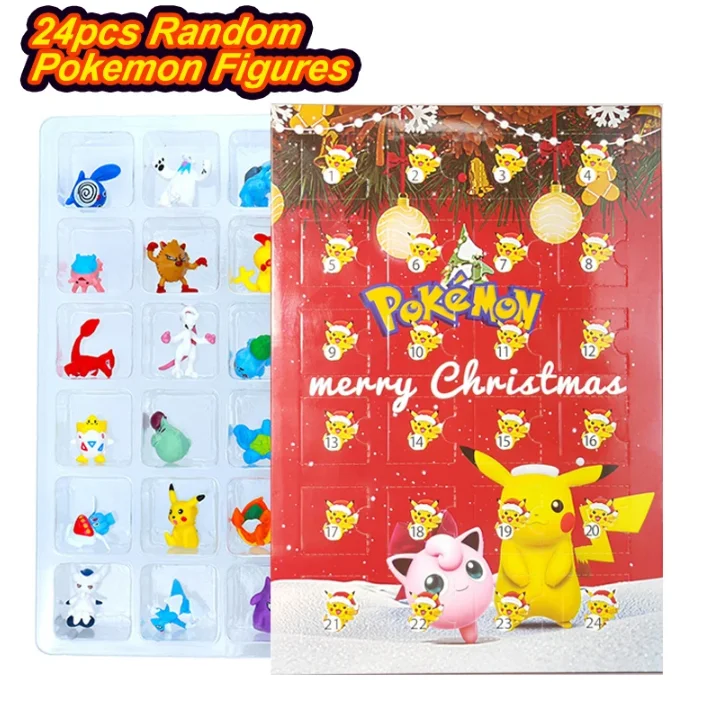 20246Christmas Countdown Calendar Gift Box Blind Box Gift Box Pet Pok é mon DIY Day 24