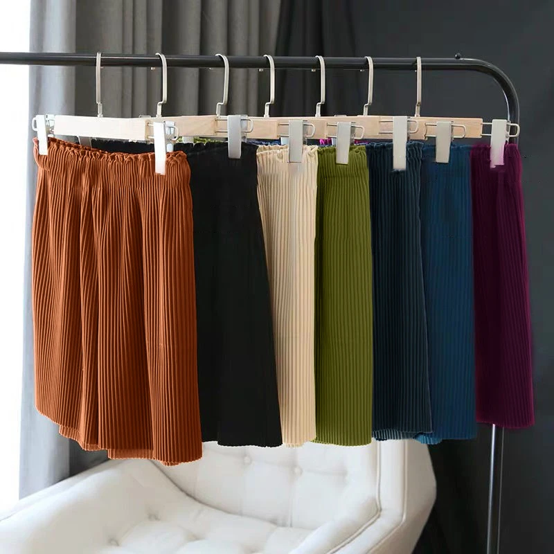 Fashionable Casual High Waisted Wide Leg Quarter Pants For Women