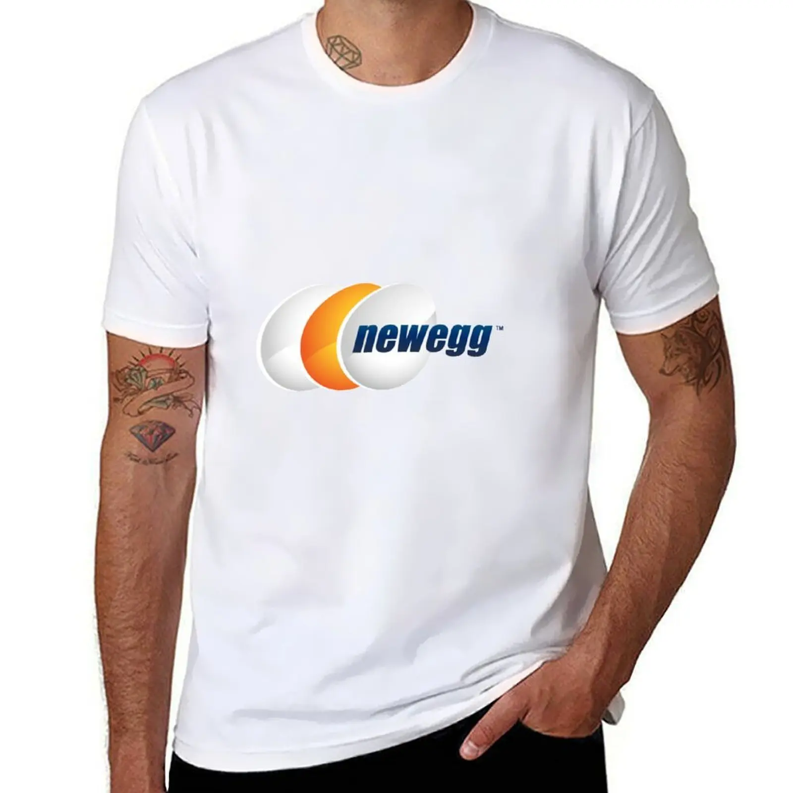 

newegg logo T-Shirt funny t shirts cotton man t shirts for men casual T-Shirt
