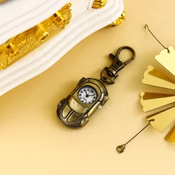 Cartoon retro sports car keychain watch, pocket watch, mini small minimalist gift, quartz watch