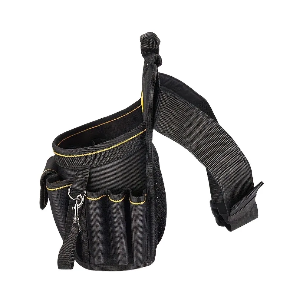 Tool Storage Pouch with Divider Multiple Pockets and Secure Flap Closure Designed for Ladder and Scaffold Work
