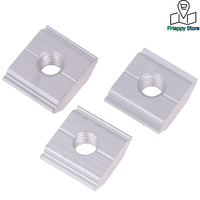 5pcs 21.2mm 22.3mm 23.7mm Solar Panel Mounting Aluminum Alloy Bracket End Mid Clamp T-Blocks Square Nuts M8 T-Sliding Nut