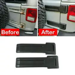 2Pcs Tailgate Hinge Covers Trim Black Upper Rear Tailgate Hinge Cover Cap for Jeep Wrangler JK Jku Cars Replacement Parts