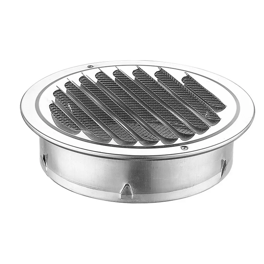 1pc 70-300mm Round Stainless Steel Vent Grille Exterior Wall Duct Ventilation Tool For Residential Commercial Industrial Setting