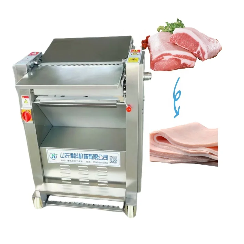 Hot Sale Pork Skin Peeling Removing Machine/Pork Meat Processing Machine Pig Meat Skin Defatter Fresh Meat Fat Remover