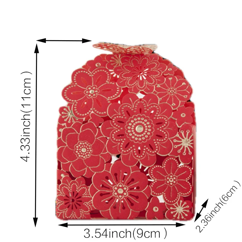 20/30/50PCS Flower Butterfly Candy Box Chocolate Packaging Wedding Bridal Gift For Guests Birthday Party Favors Decor Supplies